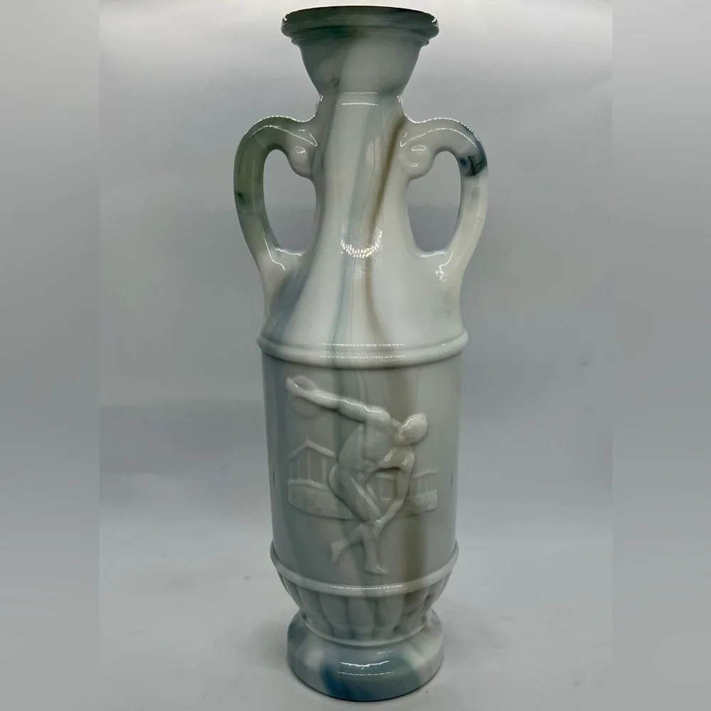 Vintage MCM Jim Beam Slag Glass Decanter w/o Stopper